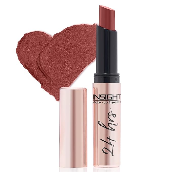 24 Hrs Non-Transfer Matte Lipstick | Lightweight, Highly Pigmented, Long Wear | Kiss Proof & Smudge Proof | With Vitamin E & Jojoba Oil | Vegan, Toxin Free | Shade - 08 Stay Basic