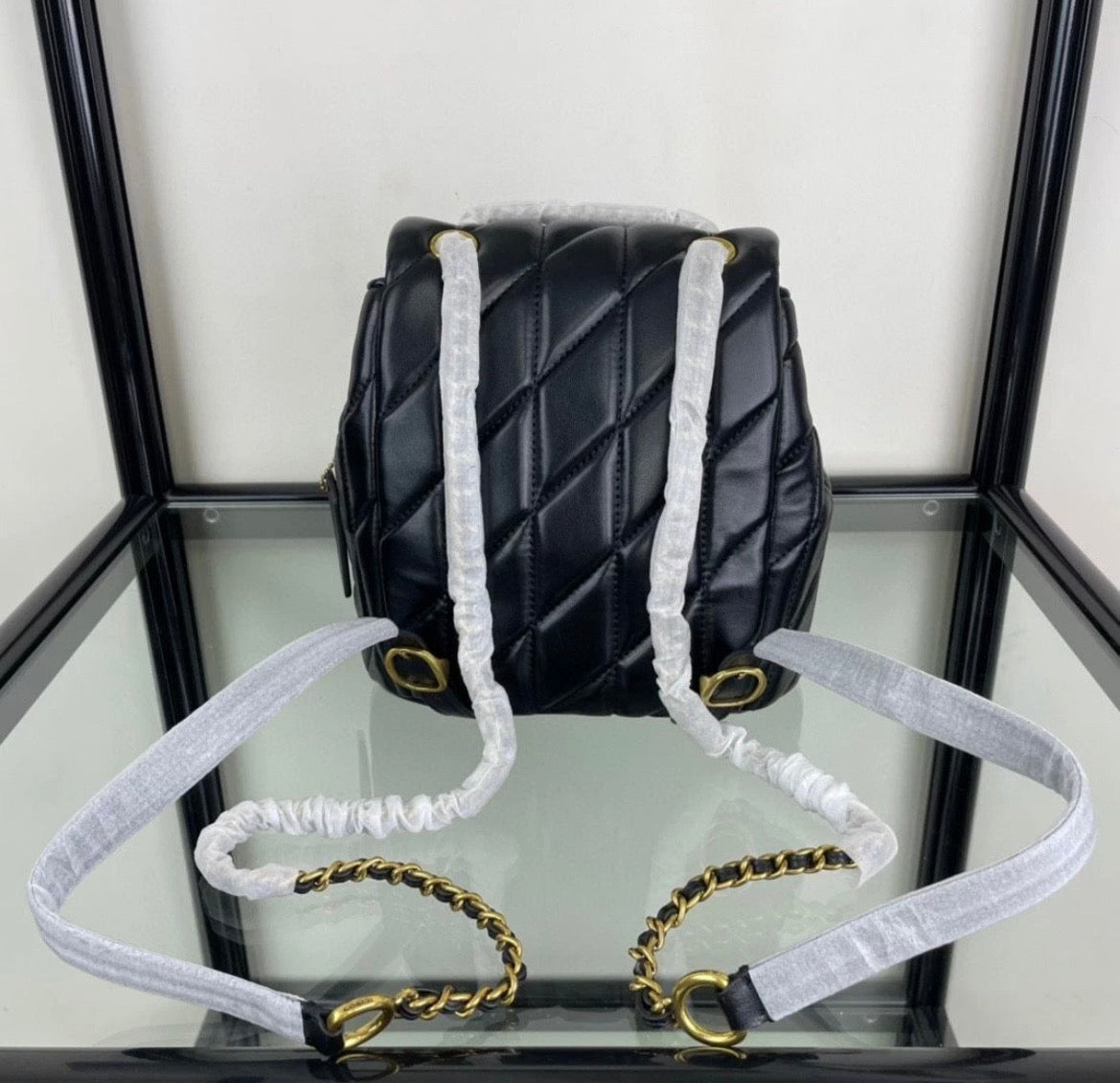 COACH Tabby Quilted Backpack Black CU076 outlet