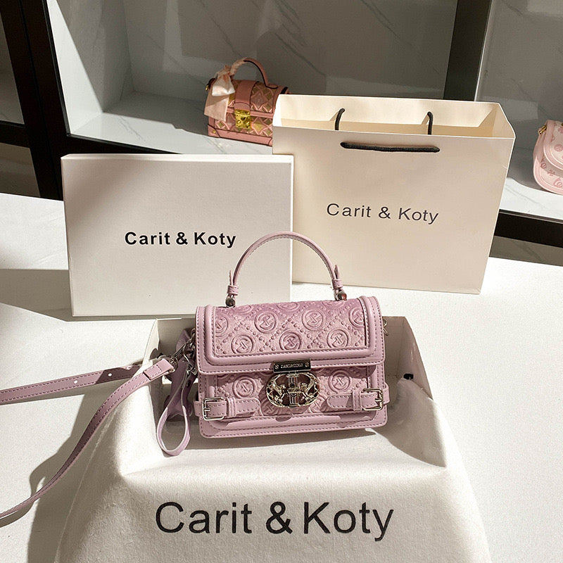 Carit & Koty Lavender Embossed Bag