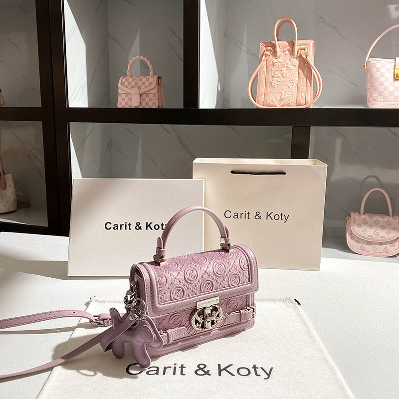 Carit & Koty Lavender Embossed Bag