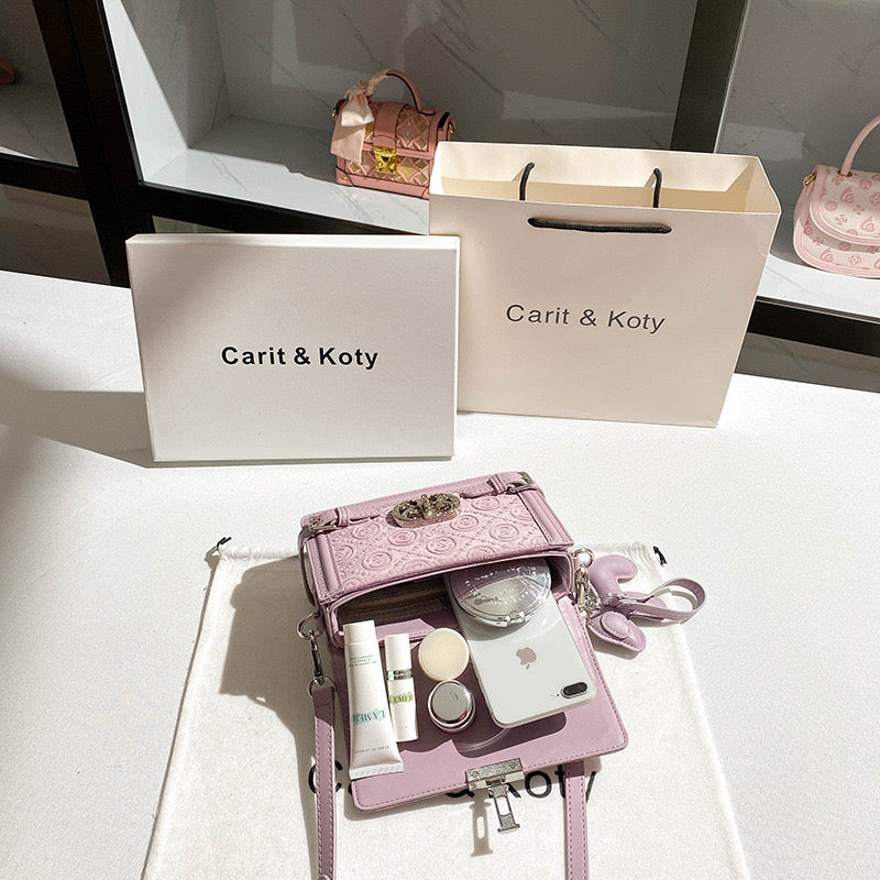 Carit & Koty Lavender Embossed Bag
