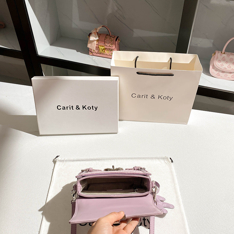 Carit & Koty Lavender Embossed Bag