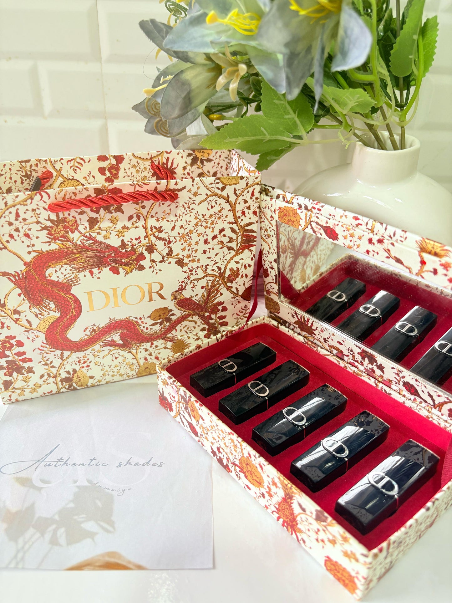 Dior Rouge 5pc Lipstick Dragon Rouge Edition