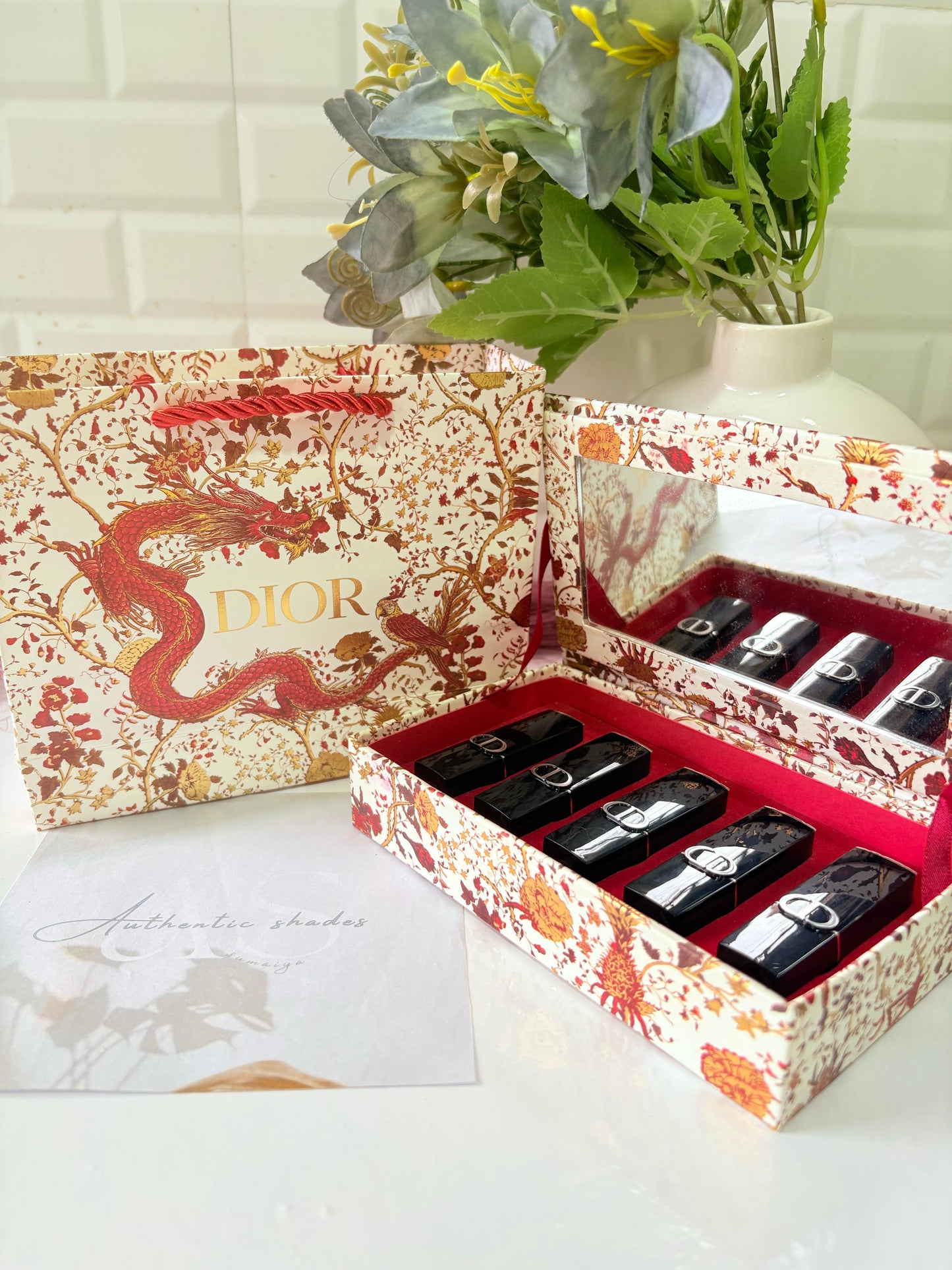 Dior Rouge 5pc Lipstick Dragon Rouge Edition