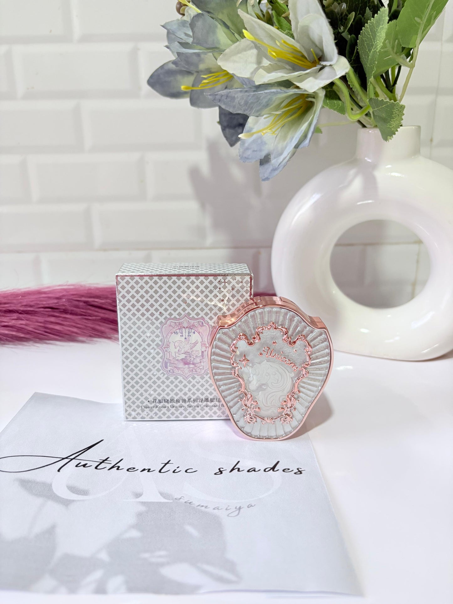 Flower Knows Blush 5g (01 Snowy Pearl)