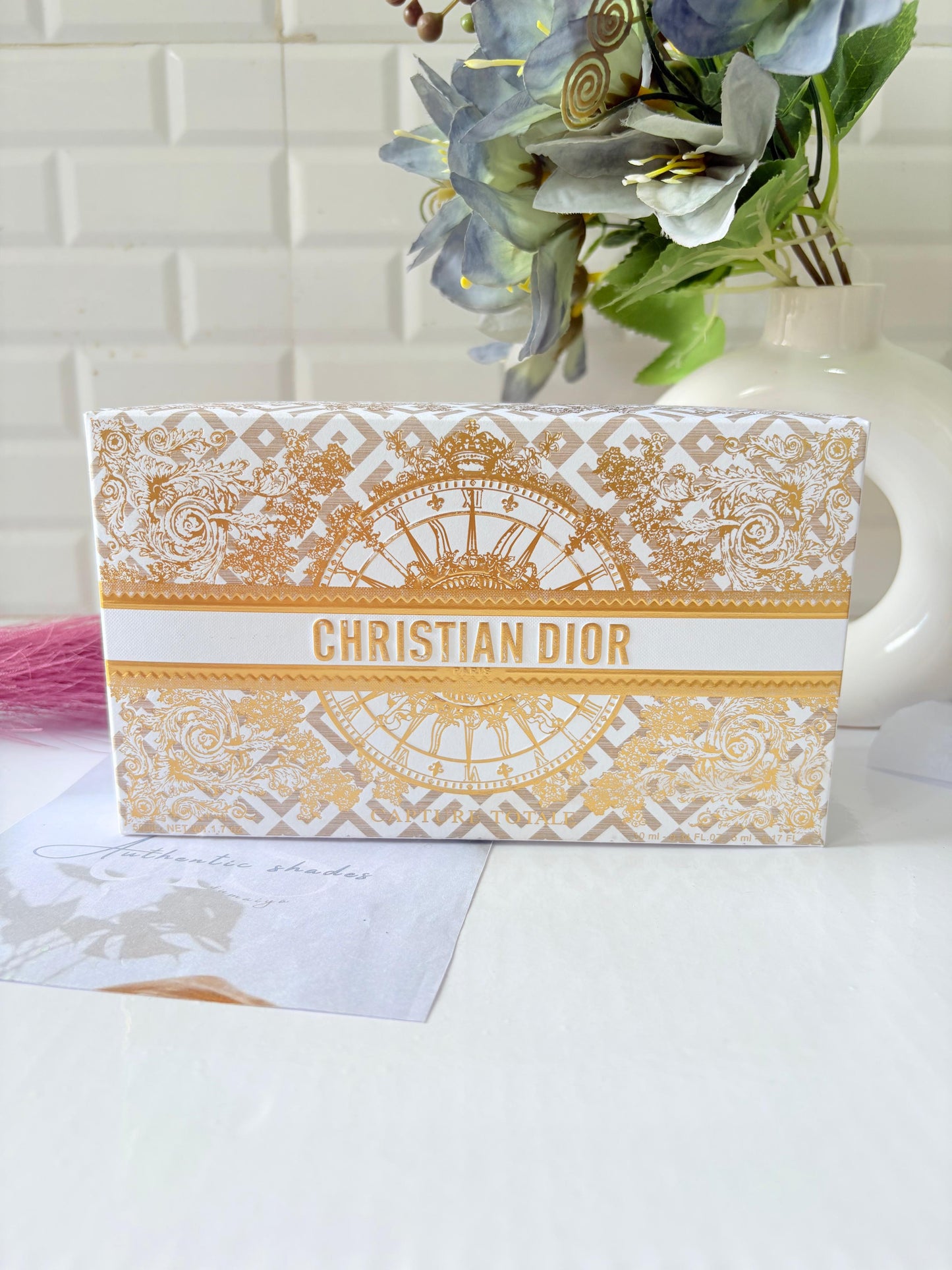 Dior Holiday Limited Edition Novelty Pouch Gold Logo Charms