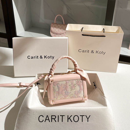 Carit & Koty Pink Embroidery Mini Bag