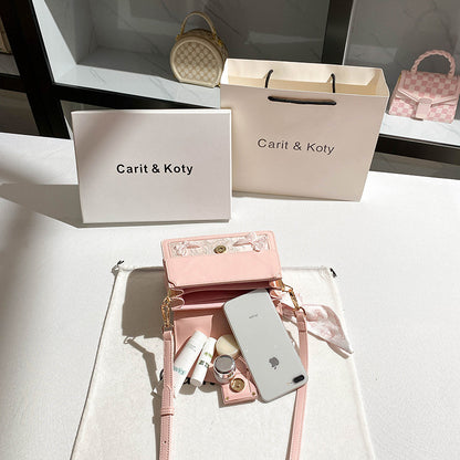 Carit & Koty Pink Buckle Embroidery Bag
