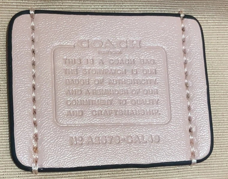 COACH City Tote Bag Signature Canvas Powder Pink CAL49 Outlet