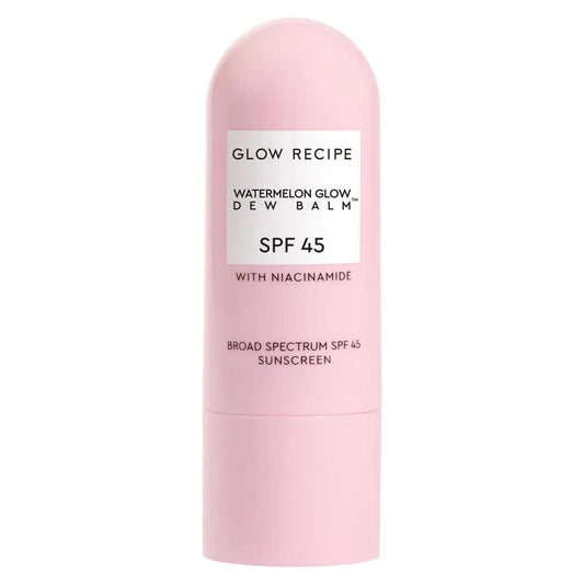 Glow Recipe Face Sunscreen Stick SPF 45 - Travel Size Roll On Korean Sunscreen with Hydrating Hyaluronic Acid & Niacinamide for a Dewy Glow - No White Cast (.58oz)