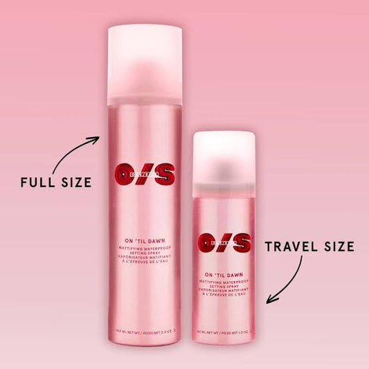 One/size on ‘Til dawn mattifying waterproof setting spray